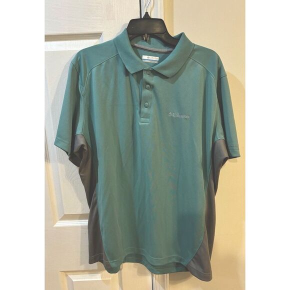 Columbia Other - Columbia Short Sleeve Polo Men's Sz L Omni- Shade Gray & Green